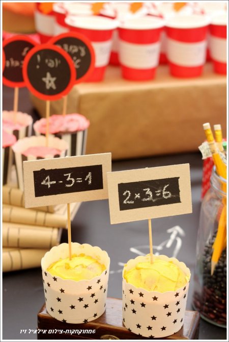 קאפקייס עם קרם ותרגילי מתמטיקה