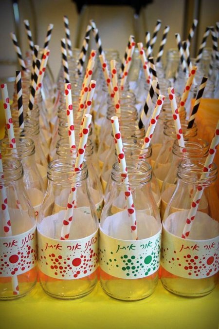 בקבוקי שתייה בעיצוב לחנוכה