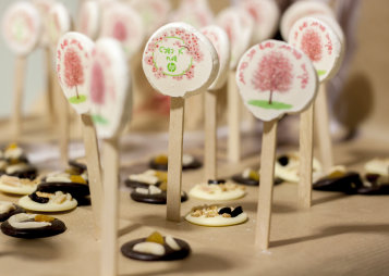 סוכריות מרנג ודיסקיות שוקולד עם פירות יבשים